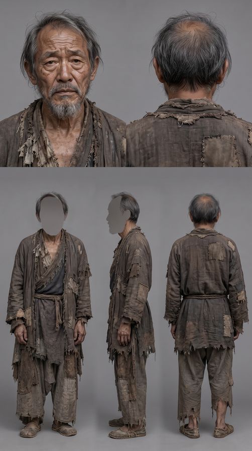 老汉（乞丐女之父） · 主人设图